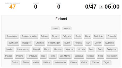 sporcle europe capitals|4 letter european capitals.